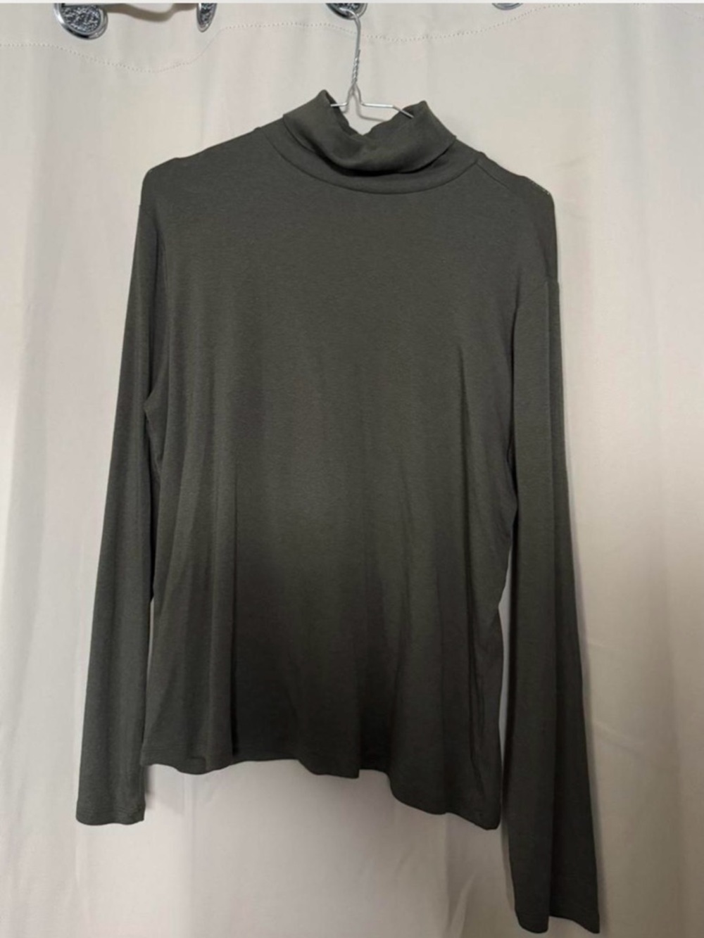 a.n.a Olive Green Long-Sleeve Turtleneck Top